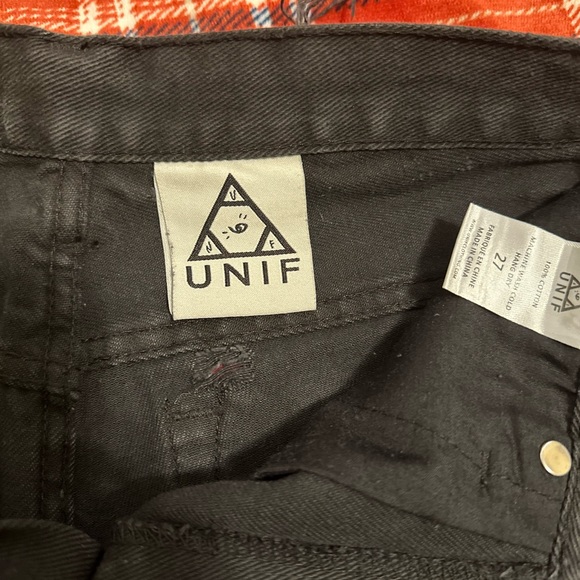 UNIF distressed black high waisted shorts size 27 - Picture 3 of 7